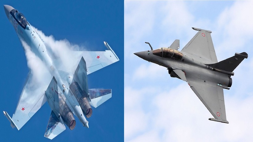 Su-35 bị Rafale Pháp 'khóa cứng' trên bầu trời Syria