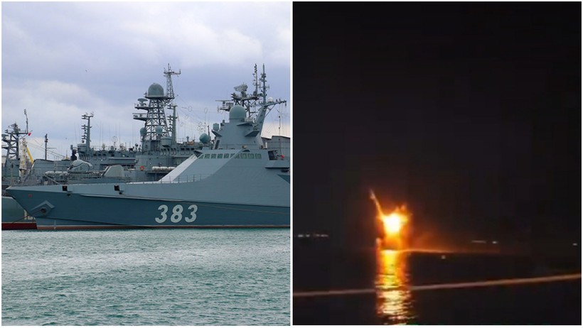 Tàu tên lửa tàng hình Sergey Kotov bị tổn thất sau cuộc tấn công của USV Ukraine