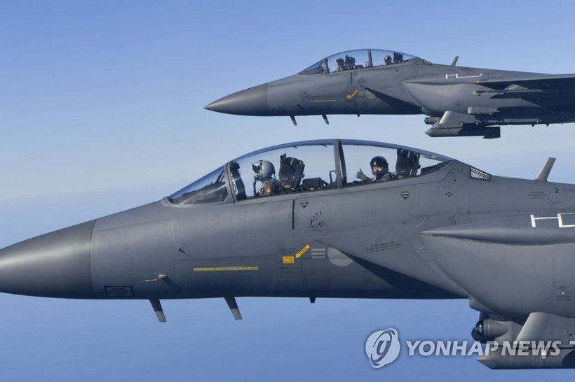 Máy bay phản lực F-15K Slam Eagle của Hàn Quốc.