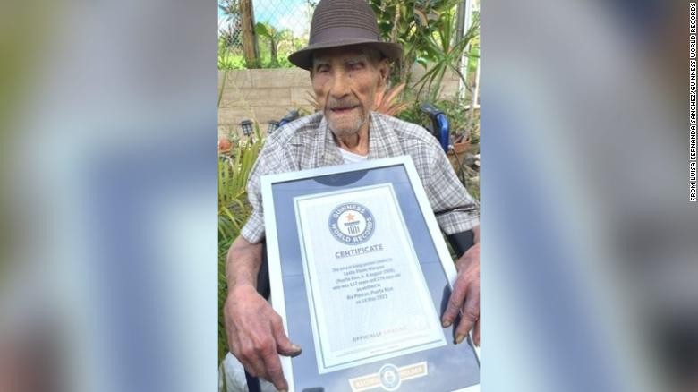 Cụ Emilio Flores Márquez được Tổ chức Guinness Thế giới xác nhận là người đàn ông sống thọ nhất thế giới.