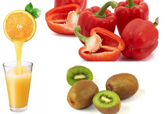 Những loại rau, quả chứa lượng vitamin C cao hơn cả cam. Đồ họa: NC.