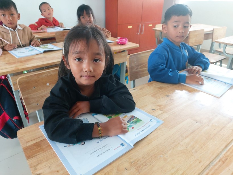 Trong hè 2023 toàn tỉnh Lâm Đồng có 7.115/7.153 trẻ 6 tuổi người DTTS tham gia Chương trình tăng cường tiếng Việt. Ảnh NVCC.