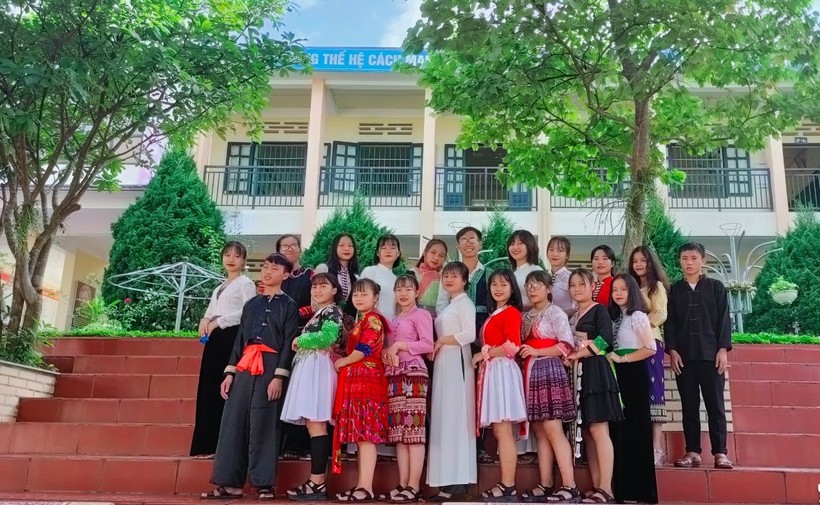 Học sinh Trường THPT Dân tộc nội trú tỉnh Điện Biên. Ảnh NTCC.