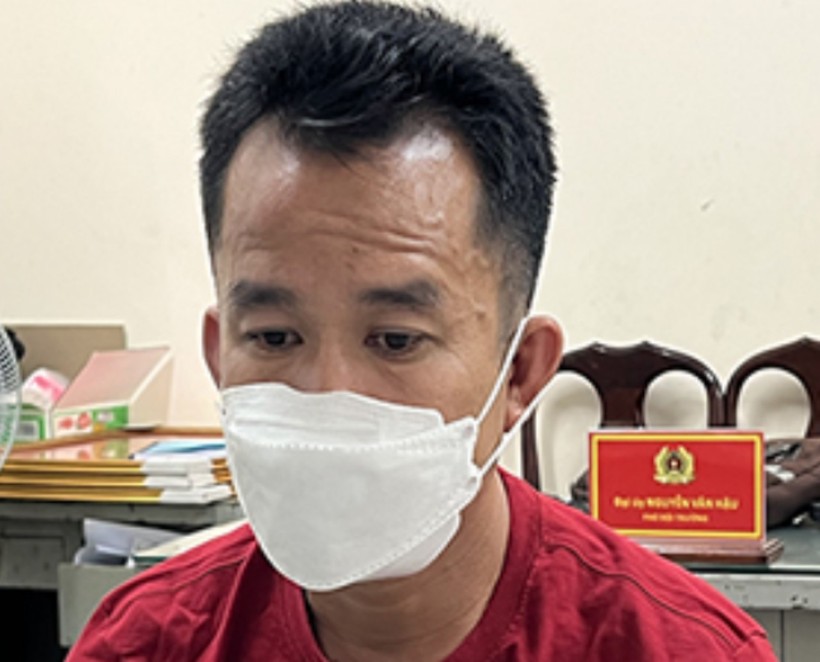 Bùi Văn Hữu bị bắt giữ (ảnh do cơ quan công an cung cấp). 