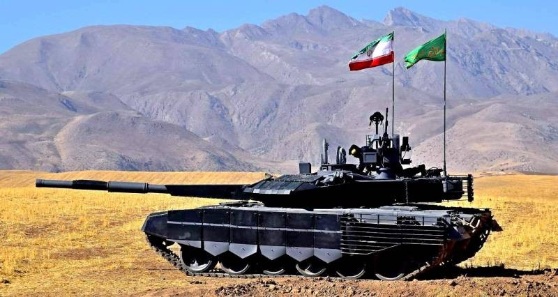 Xe tăng Iran trên chiến trường.