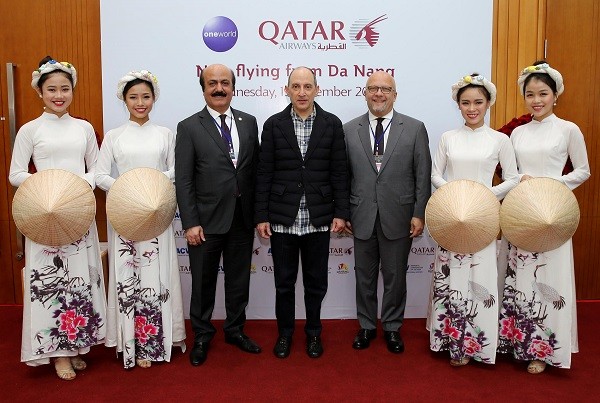 Khai trương chuyến bay đầu tiên từ Doha tới Đà Nẵng