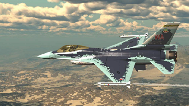Máy bay Mỹ F-16 được ngụy tranh thành chiến đấu cơ Su-57 của Nga