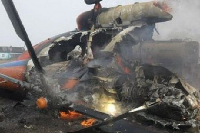 Trực thăng Mi-8 của Ukraine gặp nạn trong một chuyến bay huấn luyện.