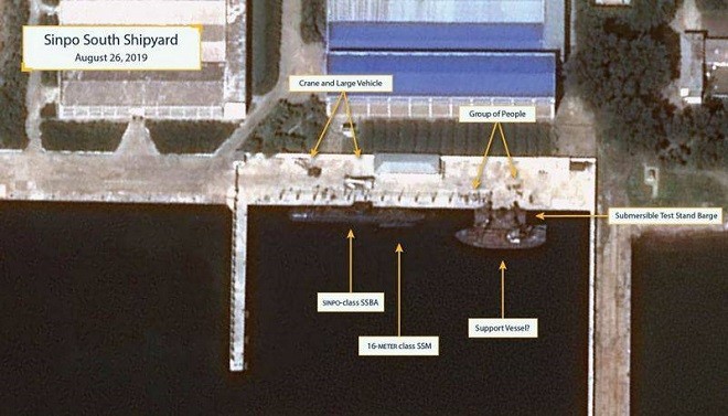 Hình ảnh được chụp tại cảng Sinpo của Triều Tiên do Mỹ cung cấp.