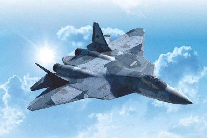 Máy bay chiến đấu tàng hình Su-57 thế hệ 5 của Nga.