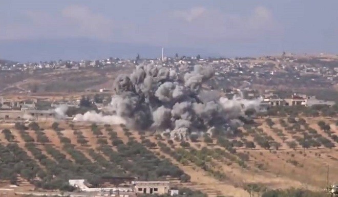 Không quân Nga tấn công các chiến binh tại tỉnh Idlib - Syria