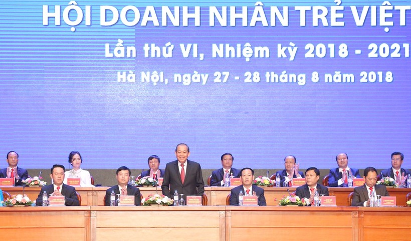Phó Thủ tướng Trương Hòa Bình phát biểu tại Đại hội. Ảnh: VGP