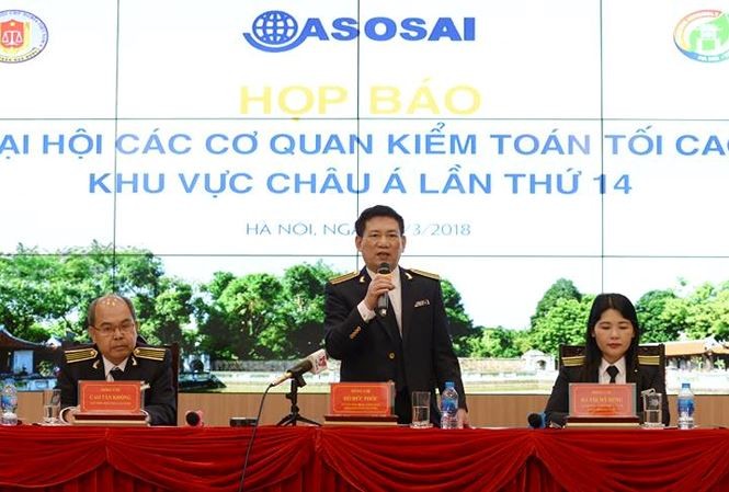 Tổng Kiểm toán Nhà nước Hồ Đức Phớc trao đổi với PV về Đại hội ASOSAI 14 do Việt Nam đăng cai tổ chức.