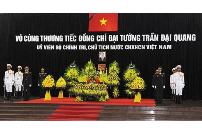Vô cùng thương tiếc đồng chí Đại tướng Trần Đại Quang, Ủy viên Bộ Chính trị, Chủ tịch nước Cộng hòa xã hội chủ nghĩa Việt Nam. Ảnh VGP