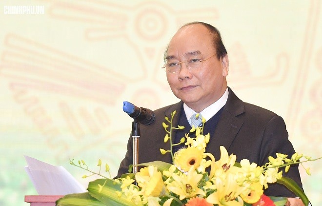 Thủ tướng Nguyễn Xuân Phúc nêu 4 vấn đề trọng tâm đặt ra cho năm 2019 và các năm sau đối với Bộ TN&MT. Ảnh: VGP/Quang Hiếu