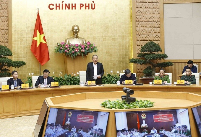 Phó Thủ tướng Thường trực Chính phủ Trương Hoà Bình phát biểu tại Hội nghị - Ảnh: VGP