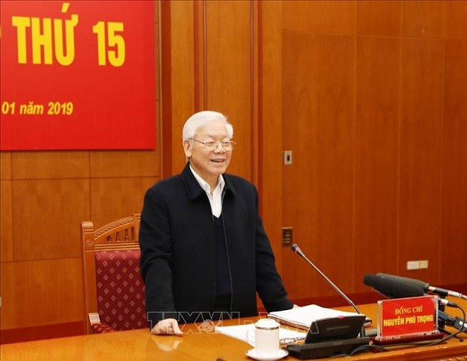 Tổng Bí thư, Chủ tịch nước Nguyễn Phú Trọng phát biểu tại phiên họp.