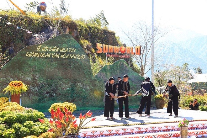 Lễ hội khèn hoa và không gian văn hóa Tây Bắc 2019 do khu du lịch Sun World Fansipan Legend phối hợp với phòng Văn hóa Thông tin huyện Sa Pa tổ chức 