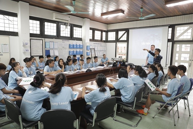 42 em nhỏ độ tuổi từ 15-17 tuổi đến từ các làng trẻ SOS Hà Nội, Hải Phòng, Việt Trì, Thái Bình đã gặp nhau tại Hà Nội để tham gia chương trình Young Leader 2019.