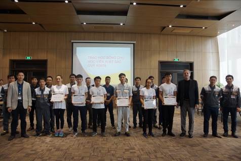 Trung tâm Đào tạo VinFast tổ chức lễ trao học bổng “Học viên xuất sắc trong học tập và rèn luyện” quý 4 năm 2018.
