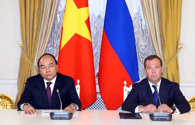 Hai Thủ tướng chủ trì họp báo chung. Ảnh: VGP/Quang Hiếu