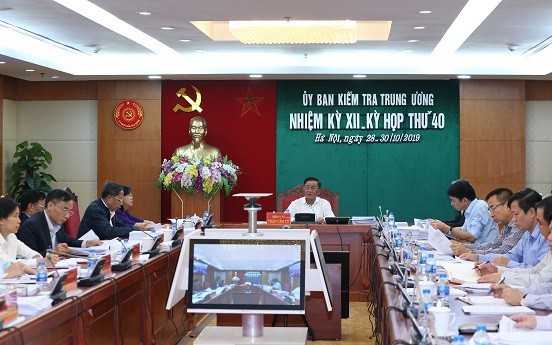 Kỳ họp thứ 40 của Ủy ban Kiểm tra Trung ương dưới sự chủ trì của đồng chí Trần Cẩm Tú - Bí thư Trung ương Đảng, Chủ nhiệm Ủy ban Kiểm tra Trung ương. 