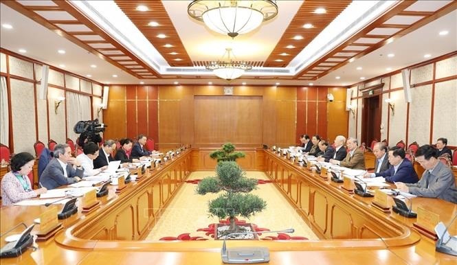 Toàn cảnh cuộc họp Bộ Chính trị ngày 26/12. Ảnh: TTXVN