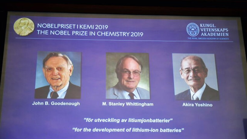 Ba nhà khoa học được nhận Giải Nobel Hóa học 2019.