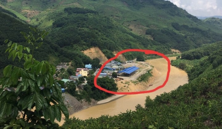 Khu vực khoanh đỏ được xác định do gia đình ông Đỗ Văn Khôi san lấp và xây dựng trái phép