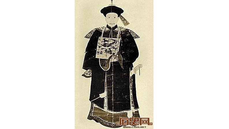 Tranh vẽ về quan đại thần Hòa Thân dưới triều vua Càn Long của Trung Quốc. Ảnh: Lishi.net.