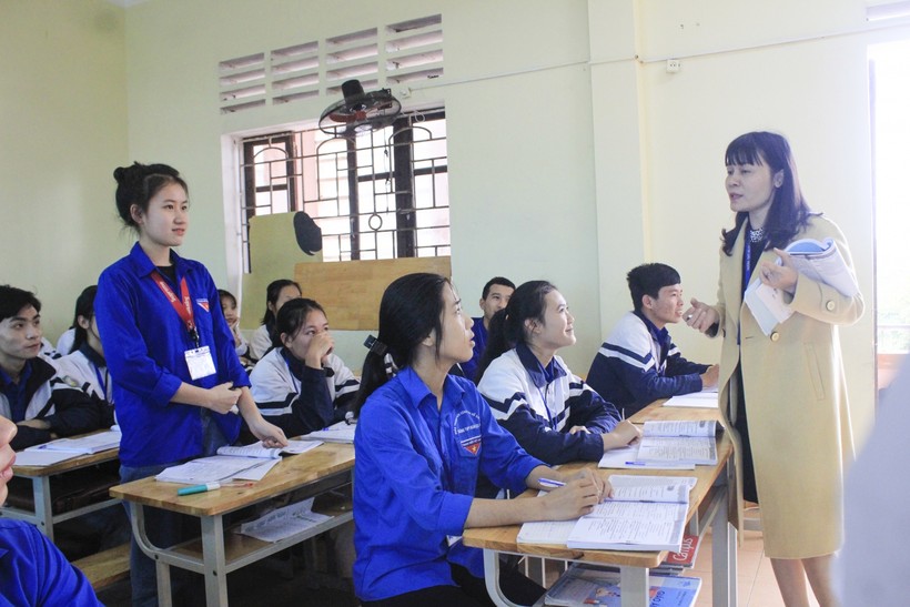 Tiết học hướng nghiệp tại Trường THPT Nghi Lộc 4 (Nghệ An).