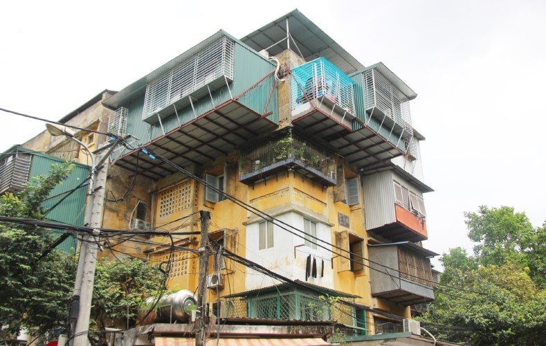 Hình ảnh chung cư cũ trên địa bàn phường Trung Tự, quận Đống Đa.
