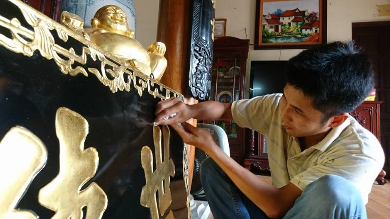 Nghề làm quỳ vàng ở Kiêu Kỵ đã có từ 300 – 400 năm.
