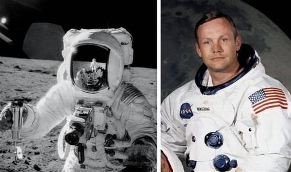 Phi hành gia Neil Armstrong, người đầu tiên đặt chân lên Mặt trăng.