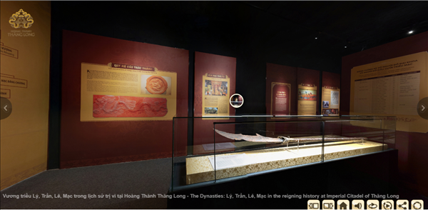 Công chúng có thể tham quan chi tiết tất cả các hiện vật - ảnh cắt từ một triển lãm ảo của Trung tâm Bảo tồn di sản Thăng Long.