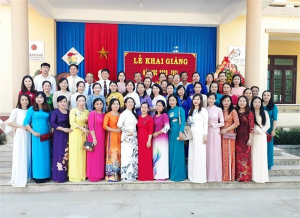 Chỉ tính riêng Trường Tiểu học Triệu Thành đã có gần 20 giáo viên người làng Nại Cửu đang công tác.
