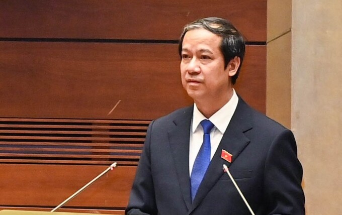 Bộ trưởng Bộ GD&ĐT Nguyễn Kim Sơn trả lời chất vấn. Ảnh minh họa/INT