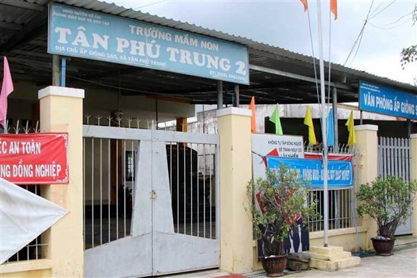 Trường Mầm non Tân Phú Trung 2, nơi liên quan vụ án.
