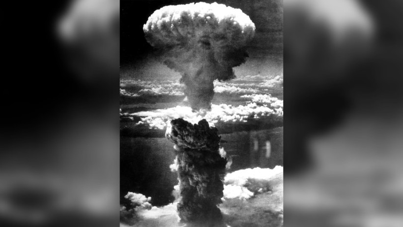 Đám mây được tạo ra khi quả bom hạt nhân phát nổ ở Nagasaki (Nhật Bản) vào ngày 8/8/1945.