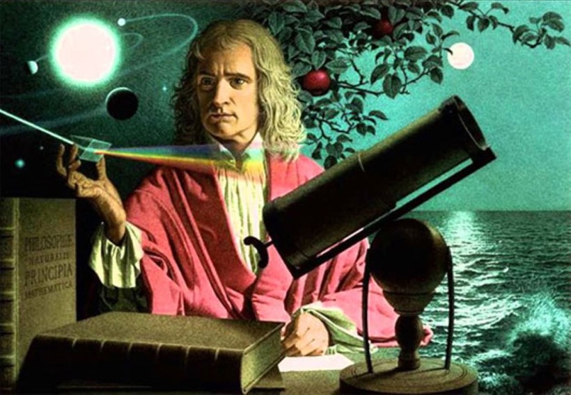 Isaac Newton với Lực hấp dẫn.