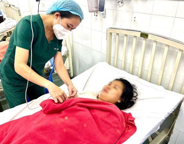 Thai phụ mắc sốt xuất huyết tại Bệnh viện Phụ sản thành phố Cần Thơ. Ảnh: BVCC