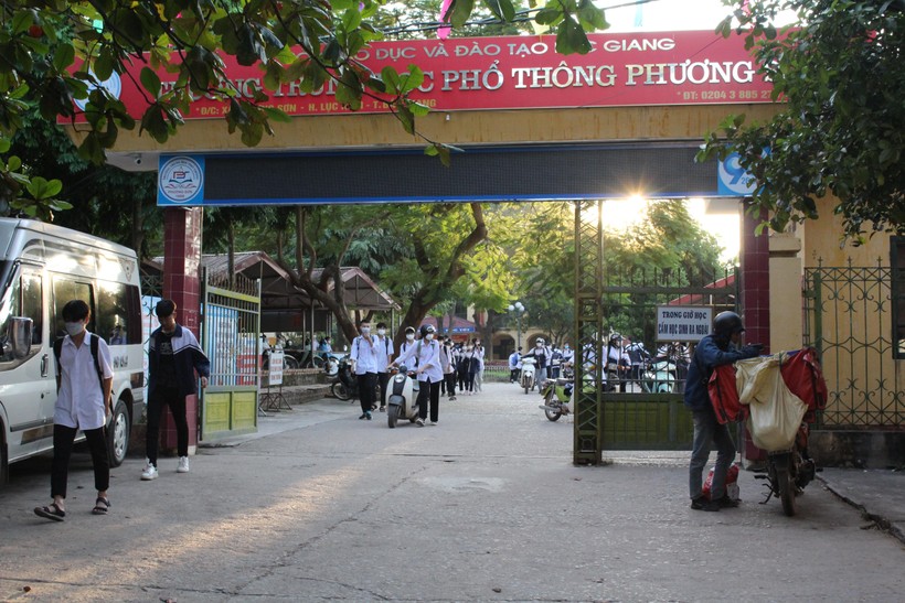 Trường THPT Phương Sơn nơi có học sinh theo học bị chặn đánh trên đường đi học về.