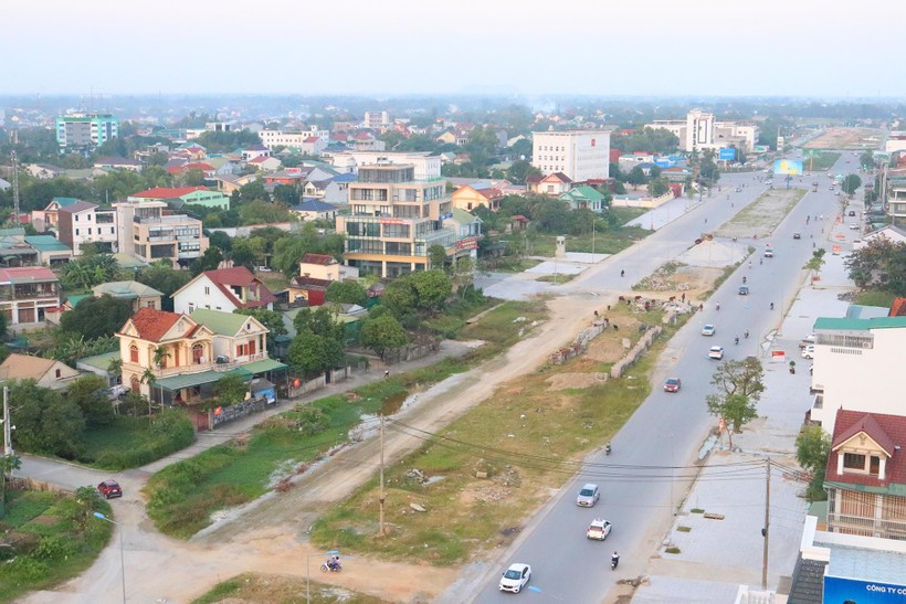 Toàn cảnh dự án đường giao thông từ Quốc lộ 1A đến đại lộ Xô Viết Nghệ Tĩnh (thành phố Vinh, Nghệ An).
