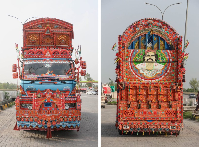 Với tài xế Pakistan, xe tải là 'cô dâu sang chảnh' nhất. Ảnh: Nathqan Mahendra, Atlasobscura.com