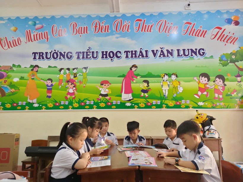Học sinh Trường Tiểu học Thái Văn Lung (TT U Minh, tỉnh Cà Mau). Ảnh: INT