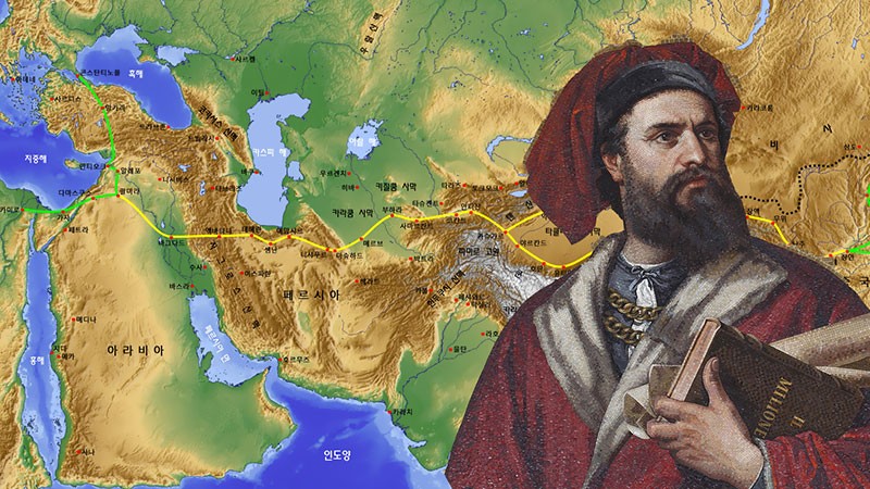 Marco Polo là một thương gia và nhà thám hiểm gốc Venezia. Tranh minh họa: INT
