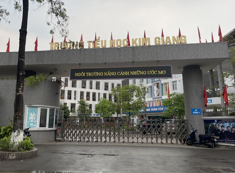 Trường Tiểu học Kim Giang - nơi xảy ra vụ việc.