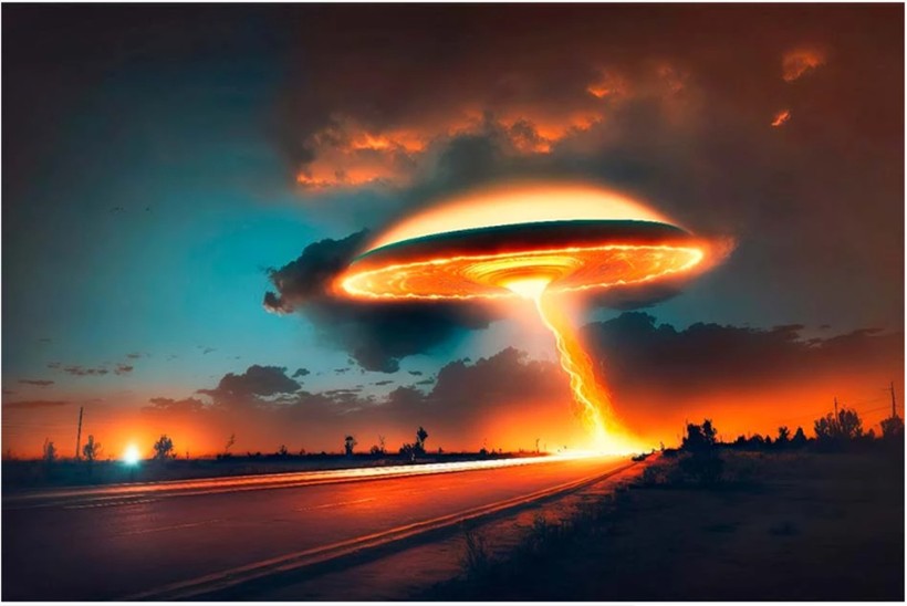 Hình minh họa một UFO.