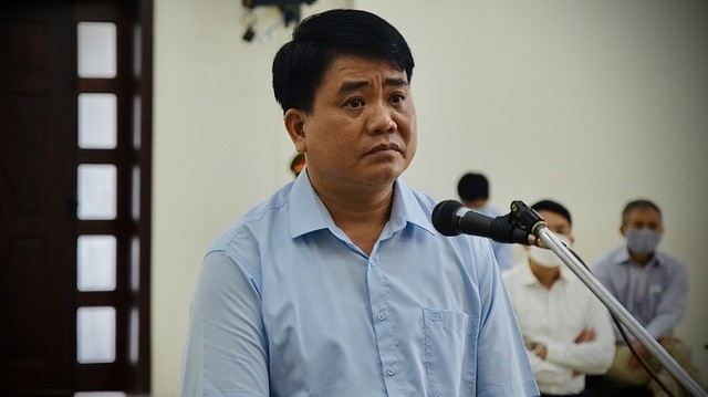 Ông Nguyễn Đức Chung tại một phiên tòa ở Hà Nội.