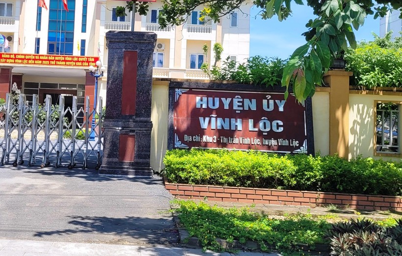 Trụ sở Huyện ủy Vĩnh Lộc. Ảnh: HĐ